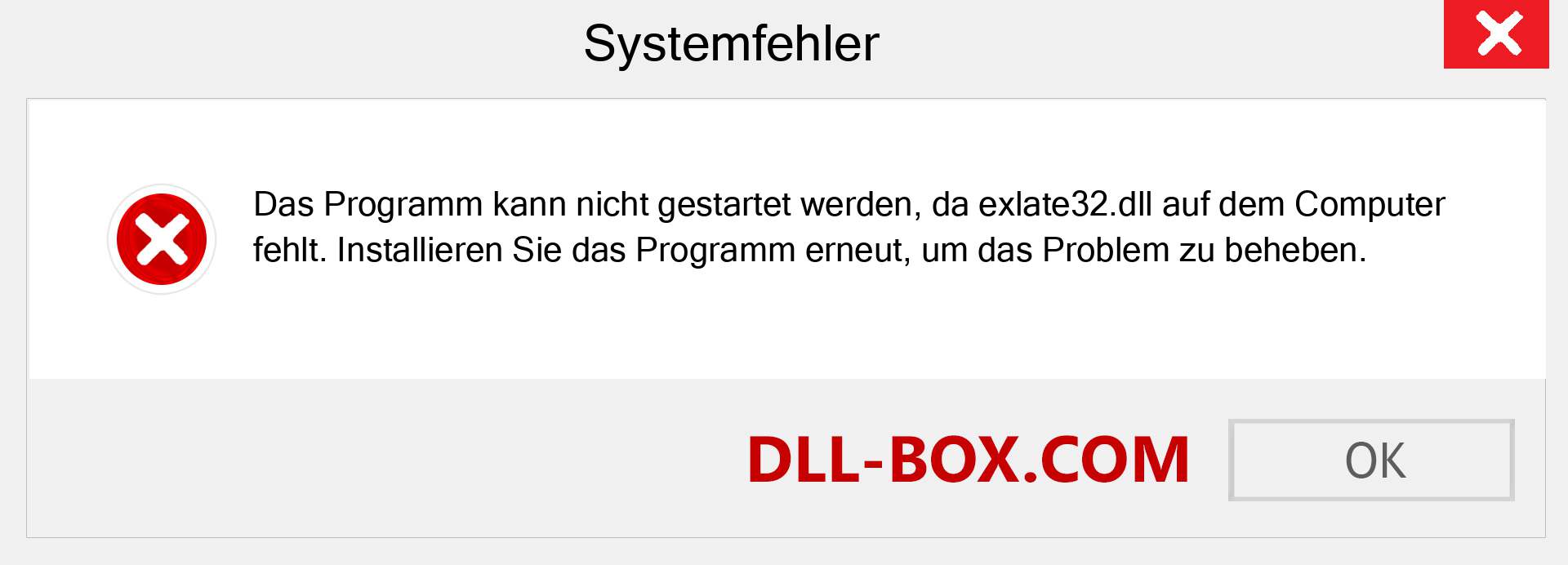 exlate32.dll-Datei fehlt?. Download für Windows 7, 8, 10 - Fix exlate32 dll Missing Error unter Windows, Fotos, Bildern